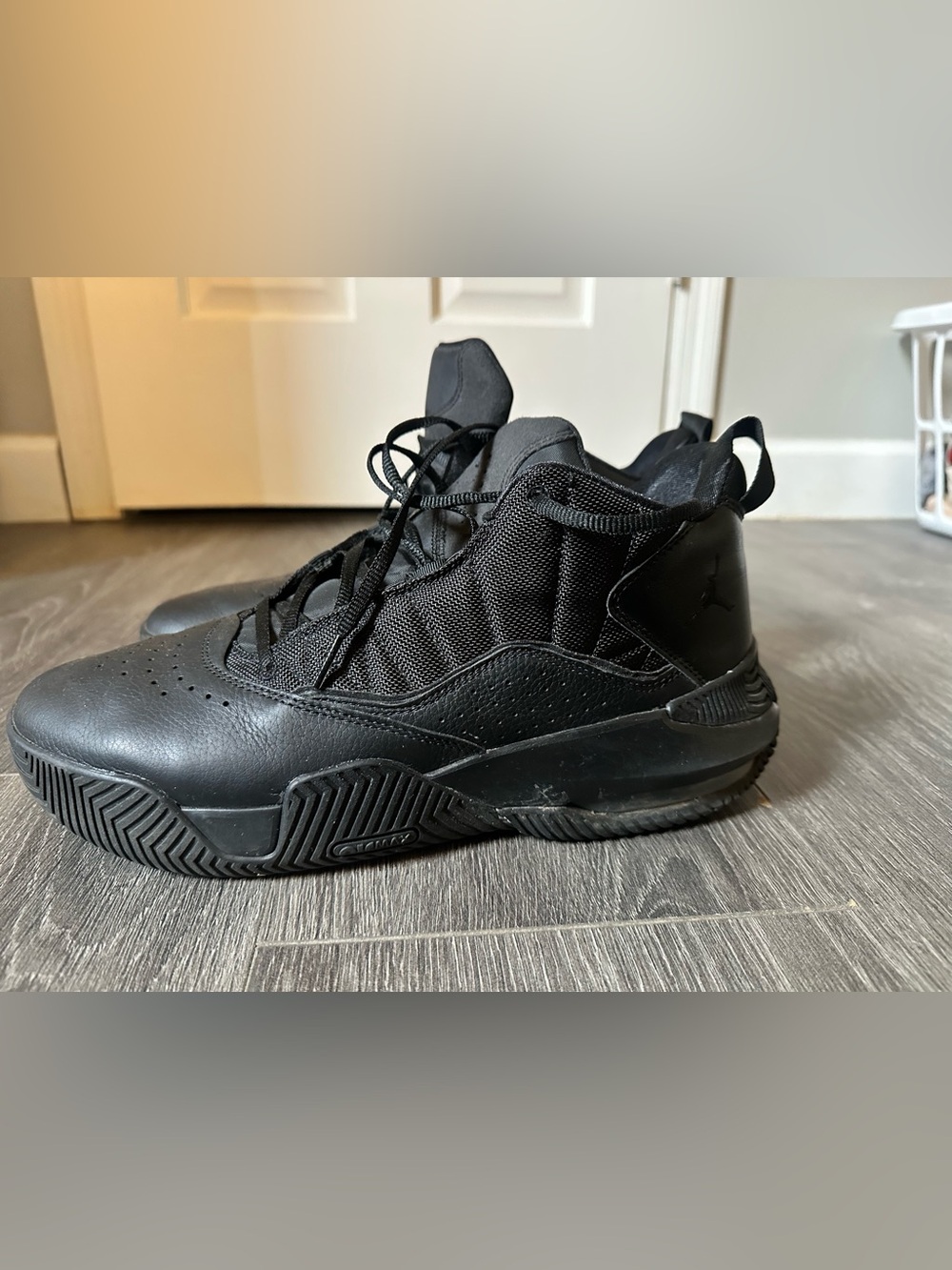 Jordan Men's All-Black High-Top Basketball Sneakers